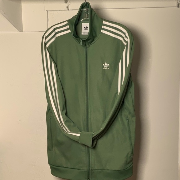Adidas Originals Beckenbauer Track Top Jacket Trace Green White Size M DH5820 - Picture 1 of 11